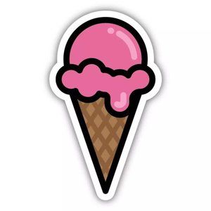 Northwest Vinyl Weatherproof VW Bus Ice cream Stickers